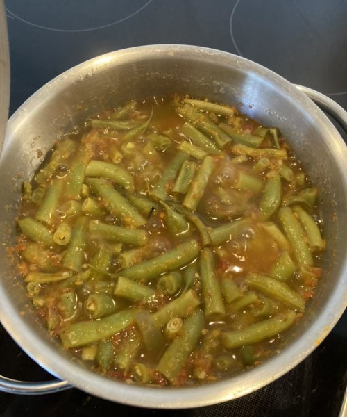 Okra-Fisolen Eintopf